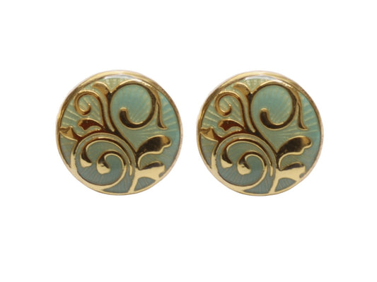 18k Gold Green Onyx Cufflinks - AGHOR